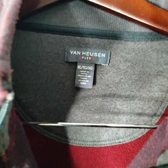 Van Heusen Flex Men L Purple 1/4 Zip Pullover Fishermen Hunting Golf Outdoor Y2K - Picture 3 of 5